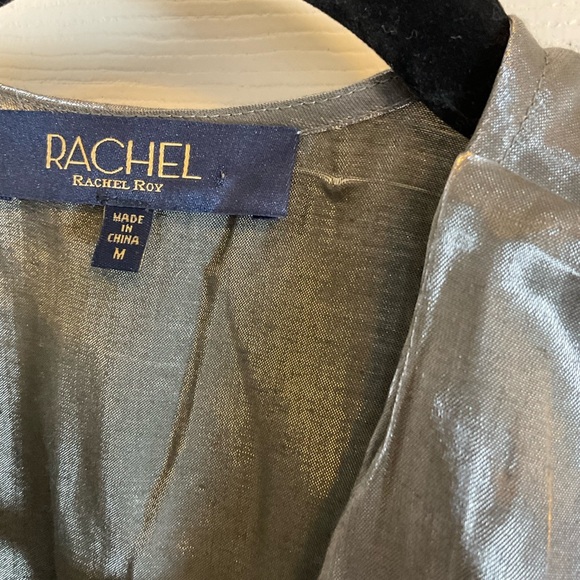 Rachel Roy Silver Sleeveless V-Neck Top size medium - Picture 5 of 12